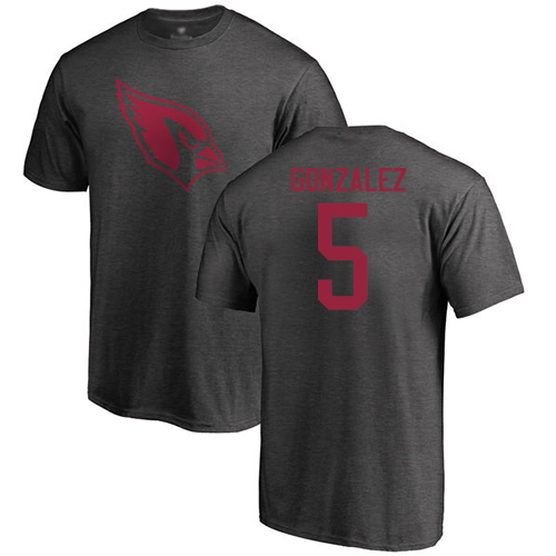 Arizona Cardinals Men Ash Zane Gonzalez One Color NFL Football #5 T Shirt